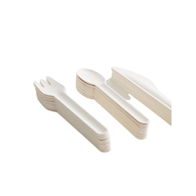 Ensemble de couteaux et fourchettes pour emballage de pâte moulée en gros